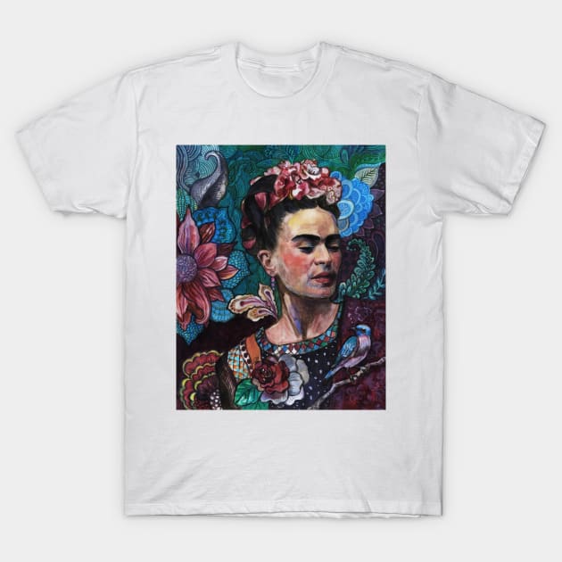 Frida Kahlo Portrait - 1 T-Shirt by FanitsaArt